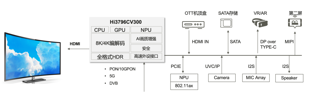 8K+AI视听旗舰产品：Hi3796CV300