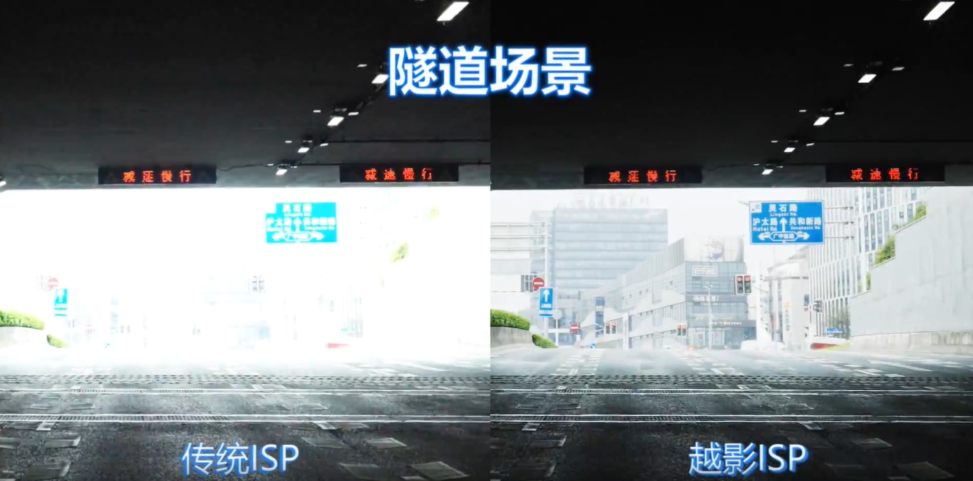 海思新一代ISP智能处理曝光，在出入隧道时依然能呈现清晰画面