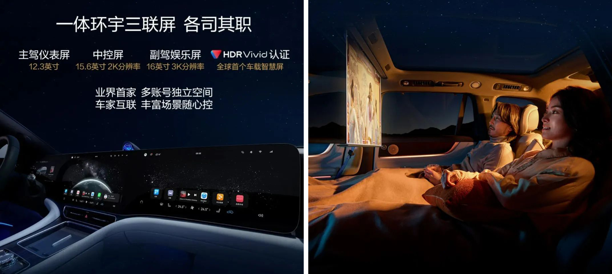 一体环宇三联屏各司其职