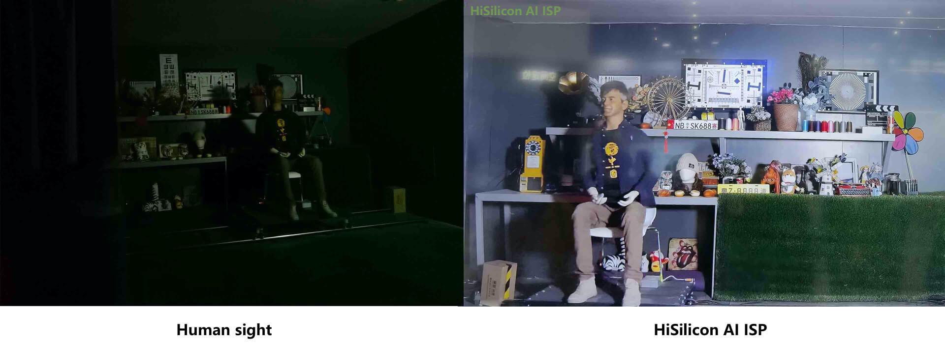 HiSilicon AI ISP generates color imagery, even in low light conditions